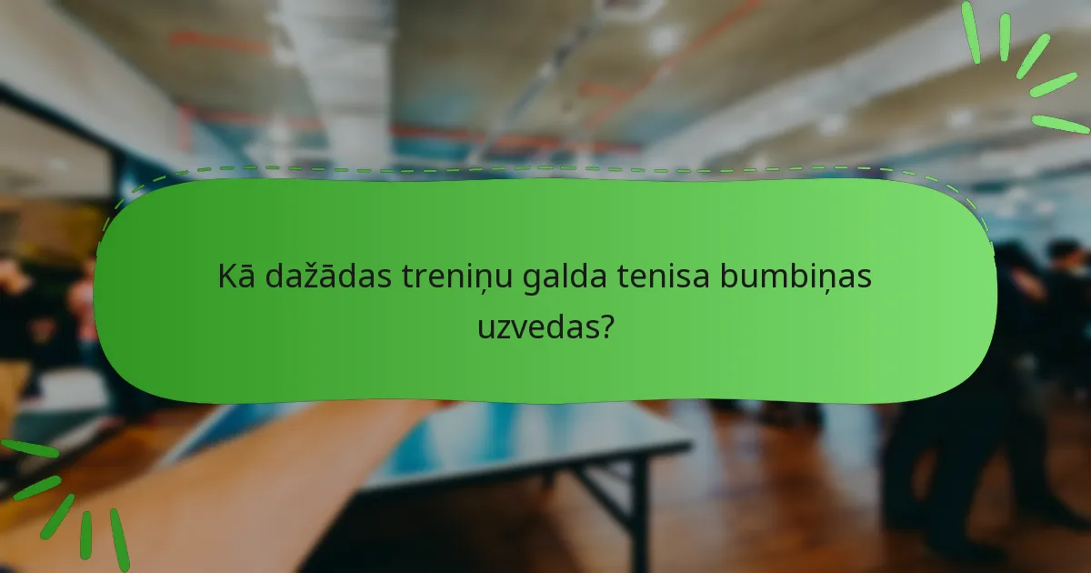 Kā dažādas treniņu galda tenisa bumbiņas uzvedas?